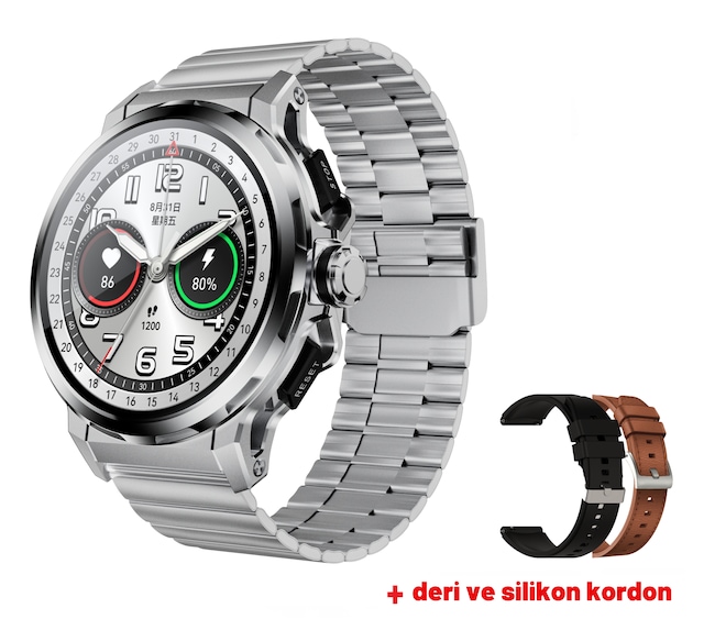 Kalobee SK43 Amoled Ekran Akıllı Saat + 2 Kordonlu (İthalatçı Garantili)