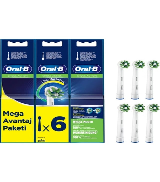 Oral-B Cross Action Diş Fırçası Yedek Başlığı 6'lı