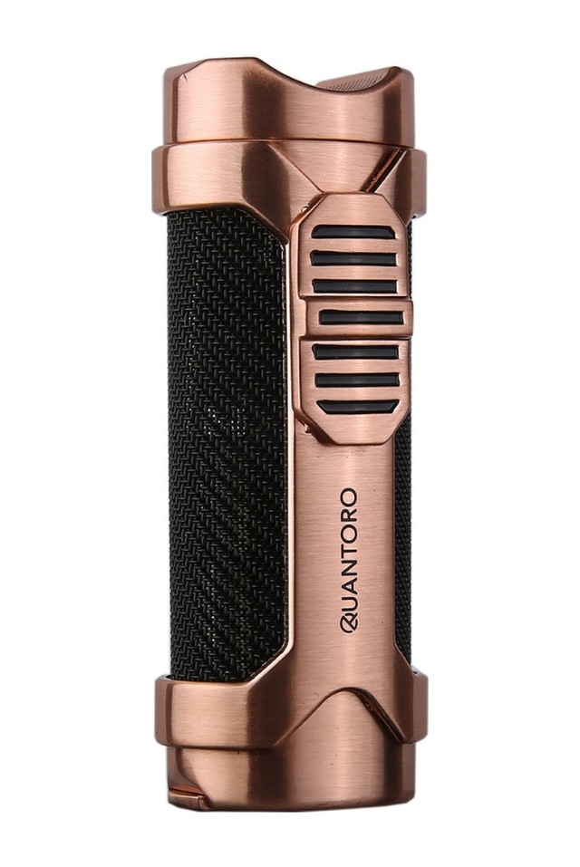 Quantoro 3 Torch Pürmüz Delicili Siyah-gold Metal Puro Çakmağı - Trz1153