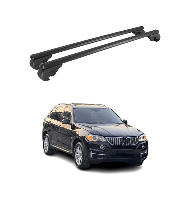 Bmw X5 F15 2013-2018 Arası Uyumlu Port Bagaj Taşıyıcı Ara Atkı Alüminyum Siyah 2 Parça