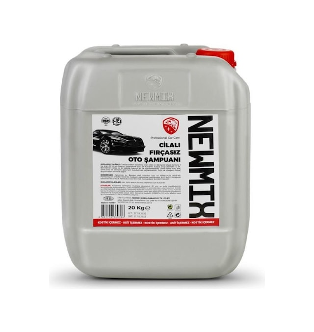 Newmix Kostiksiz Cilalı Fırçasız Oto Şampuanı-20 Kg