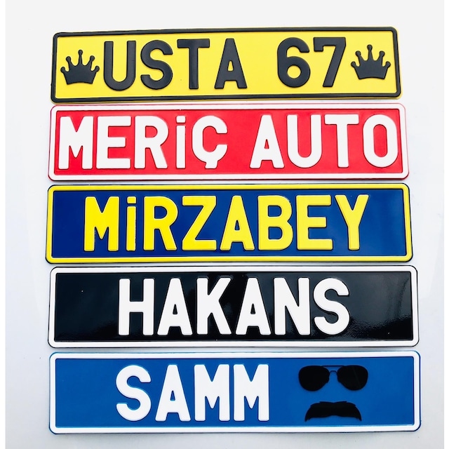Dekor Plaka, Sari Plaka, Hediyelik Plaka, Özel Plaka 134472905