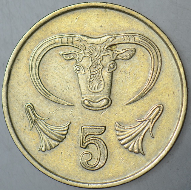 Kıbrıs 5 Cent 1988.