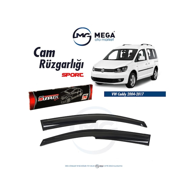 Ww Caddy 2004-2017 Cam Rüzgarlık Mugen Tip Sunplex