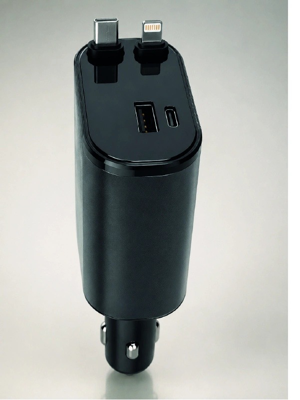 120w Hızlı Şarj Destekli 4'ü 1 Arada Araç Şarj Cihazı Typec, Lightning, Usb Ve Usbc Çıkışlı