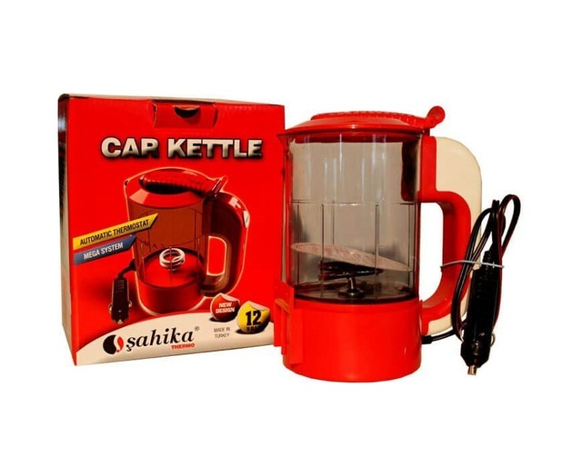 Şahika Otomatik Su Isıtıcısı 12v Plastik Araç Oto Kettle Çakmaklık Fişli