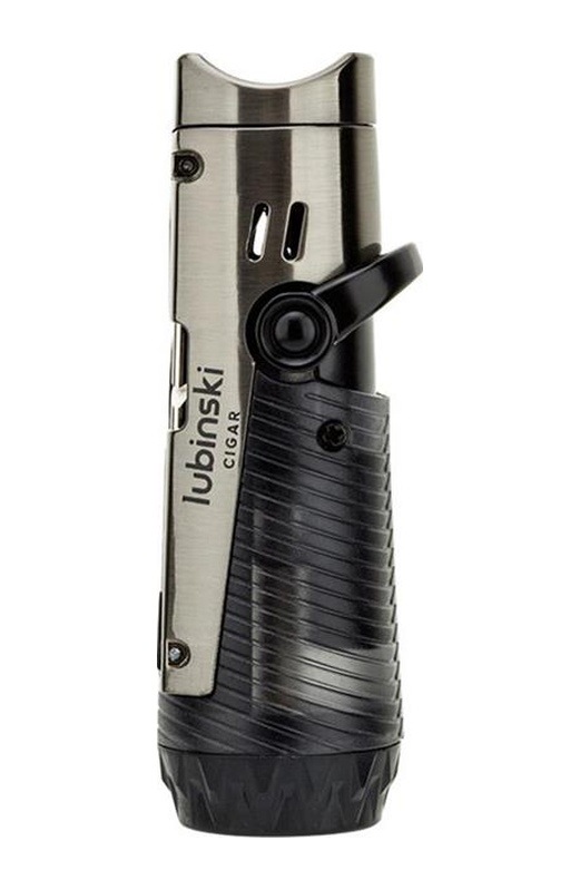 Lubinski Lion İğneli + Delicili Tek Torch Puro Çakmağı Gunmetal Lb-167