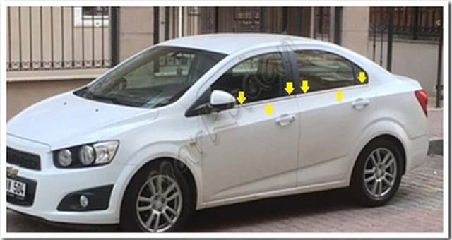 Woc Chrome Chevrolet Aveo Sedan Krom Cam Çıtası 2012 Sonrası 4 Pa