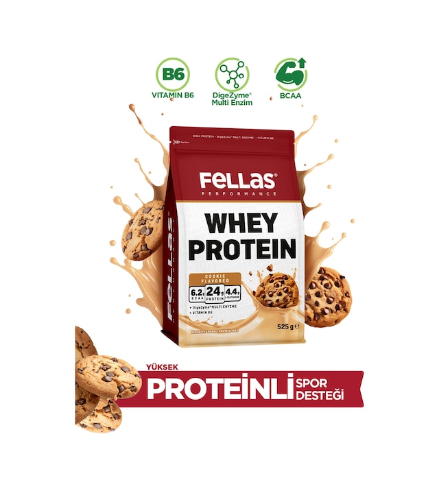 Fellas Whey Protein Tozu Doypack - Kurabiye Aromalı 525 G Kurabiye