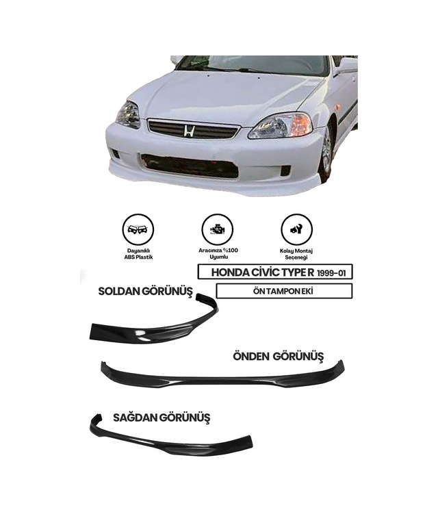 Civic 99-01 Makyajlı Typer Ön Ek Plastik No:5