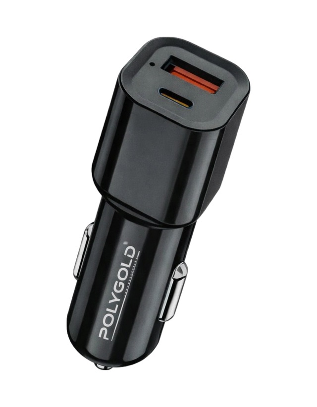 Polygold Pg-38 38w Max Hızlı Araç Şarj Cihaz Çift Çıkışlı Type-c Ve Usb