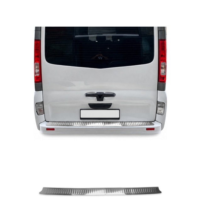 Renault Trafic Iı 2001-2014 Uyumlu Krom Arka Tampon Eşiği Paslanmaz Çelik
