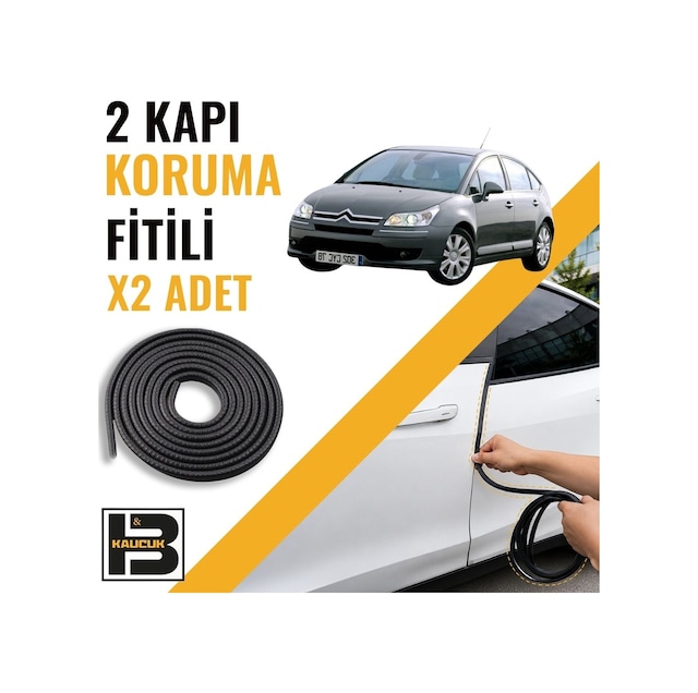 Citroen C4 1.nesil Kapı Koruma Fitili-iki Kapı-siyah-bm1245