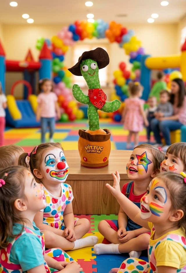 Konuşan Dans Eden Kaktüs Şarjlı Müzikli Işıklı Peluş Oyuncak Ses Tekrarlayan Kaktüs Çok Renkli