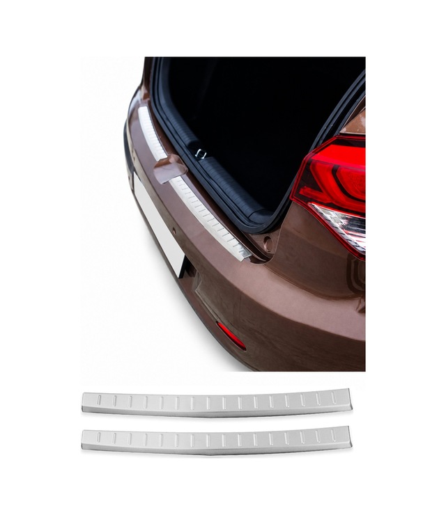 Hyundai I20 Iı Hatchback 2014-2020 Uyumlu Krom Arka Tampon Eşiği Paslanmaz Çelik Taşlı Mat