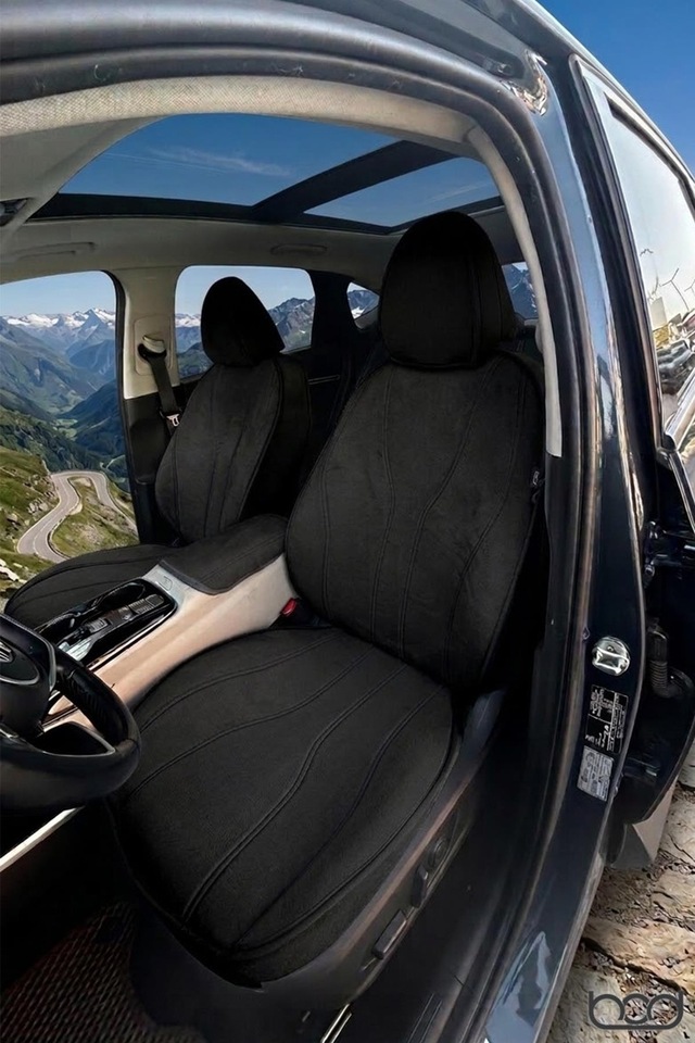 Bod Hyundai Tucson 2021-sonrası Koltuk Kılıfı Araca Özel Airbag Uyumlu Koltuk Koruyucu Luvi Serisi Siyah