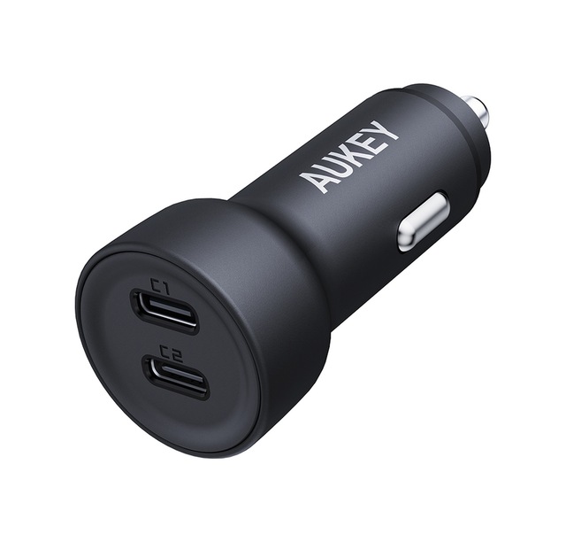 Aukey Cc-y23-bk 65w Small 2port Car Charge C+c P. Cyau-y23-01
