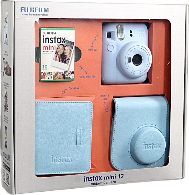 Fujifilm Instax Mini 12 + Albüm + Çanta + 10'lu Film