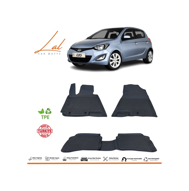 Hyundai İ20 2009-2014 3d Havuzlu Paspas