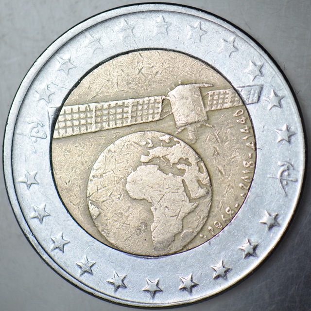 Cezayir 100 Dinar 2019 Sirkülasyon Hatıra-alcomsat Uydusu. Bimetal. 62875623