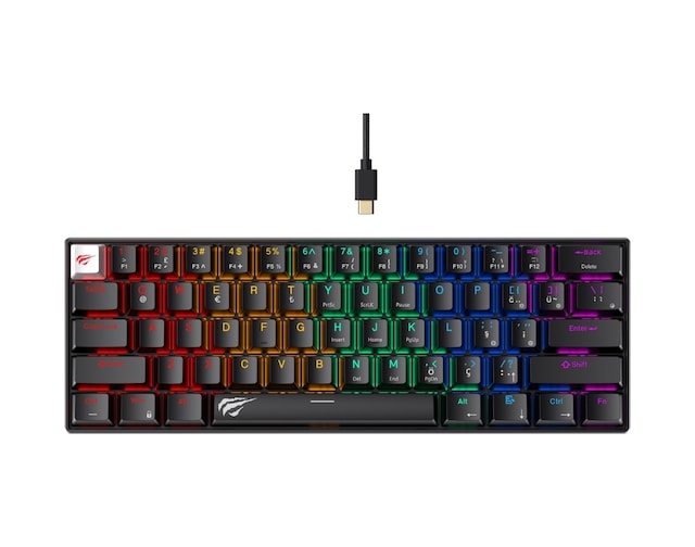 Havit Gamenote Kb903l Mekanik Aydınlatma Oyuncu Klavyesi - Siyah