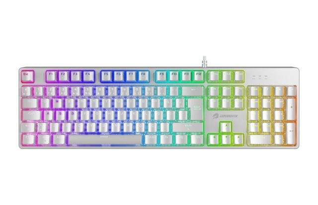Gamebooster G24w Enigma Rainbow Aydınlatmalı Red Switch Mekanik Beyaz Oyun Klavyesi