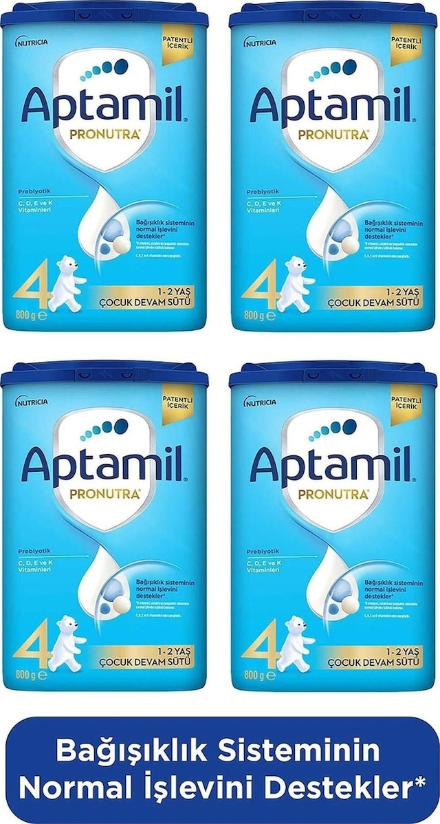 Aptamil 4 Çocuk Devam Sütü 800 gr 4 Adet