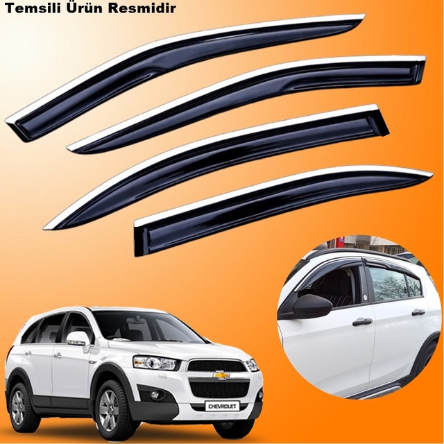Chevrolet Captiva Mügen Cam Rüzgarlığı Abs Krom Nikelajlı Cam Rüzgarlığı 2007-2015 Arası 4 Lü Set