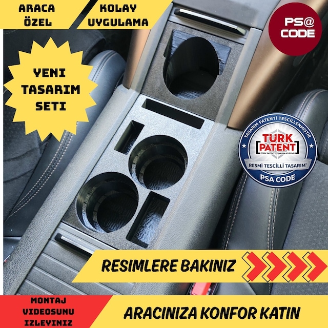 Yeni Tasarım Citroen Berlingo-peugeot Rifter-proace City-fiat Doblo-opel Combo Uyumlu Set Bardaklık 1