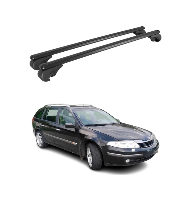 Renault Laguna Iı Grandtour 2001-2007 Arası Uyumlu Port Bagaj Taşıyıcı Ara Atkı Alüminyum Siyah 2 Parça