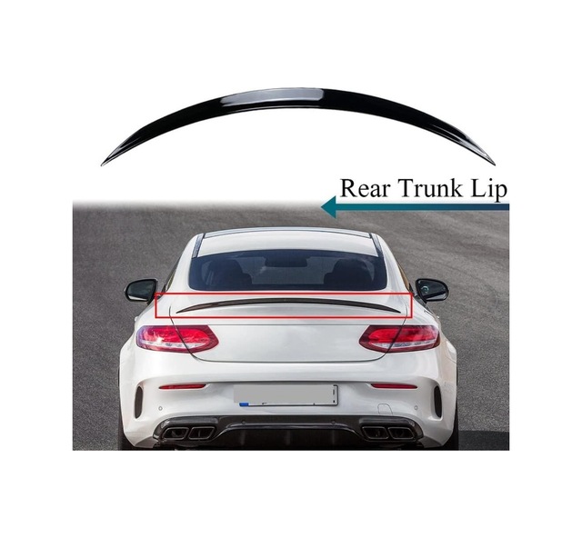 Mercedes C Serisi W205 Coupe 2015-2020 2 Kapı Uyumlu Pianoblack Spoiler İthal Plastik Spoyler