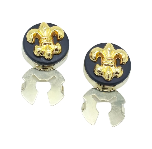 Fleur De Lis Figürlü Geçmeli Kol Düğmesi