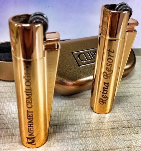 Clipper Kişiye Özel Metal Çakmak Baskı li ve Özel Kutulu Altın