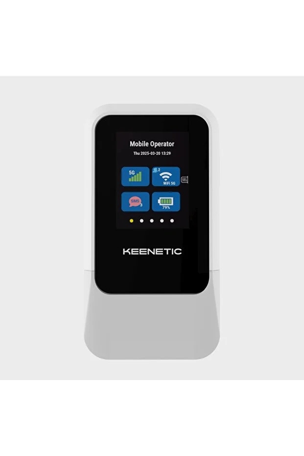Keenetic Roamer 5g Wi-fi 6 Hotspot Taşınabilir 4000mah 30 Cihaz 2,4 İnç Lcd Ekran Nanosım Usb Type-c Kn-5210