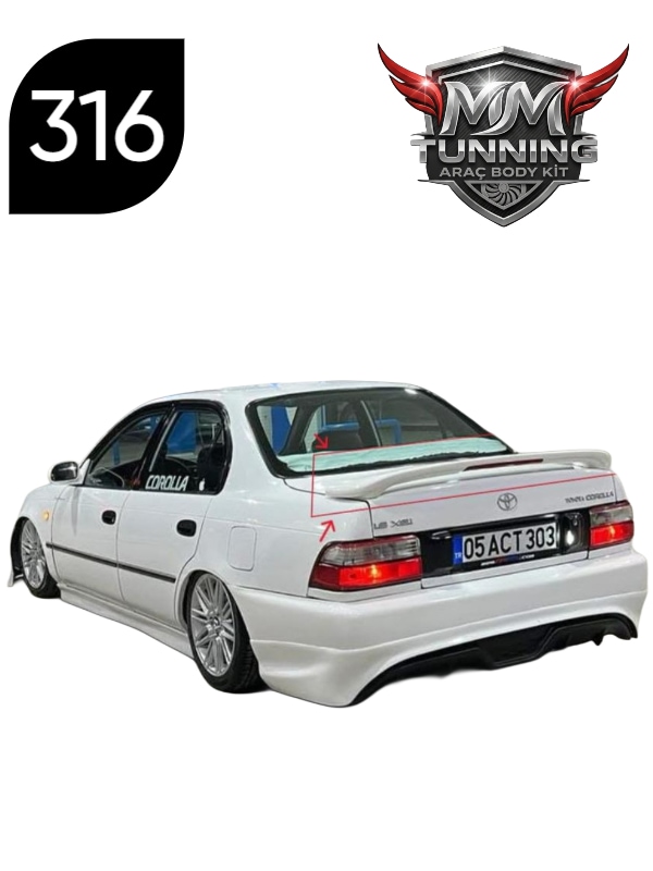 Mm Tunning Toyota Corolla Bagaj Üstü Spoiler