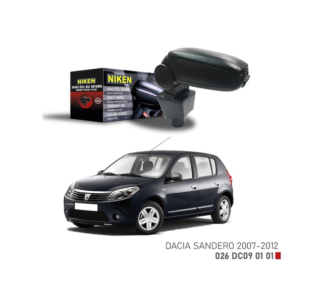 Niken Araca Özel Kolçak Dacıa Sandero 2007 - 2012 Arası Siyah