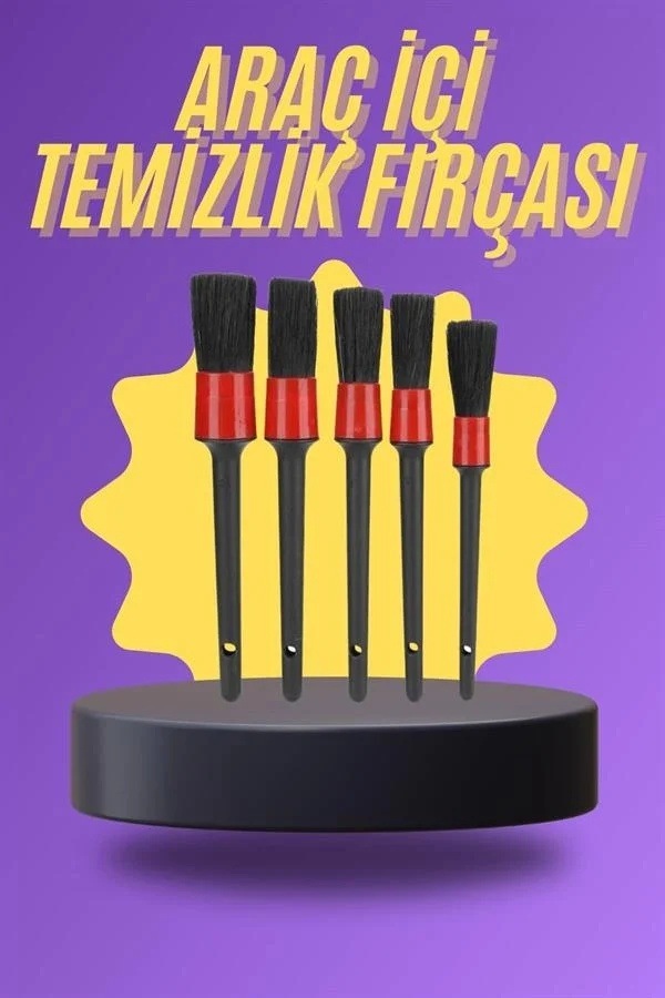 Araç İçi-dışı Temizlik Fırçası Seti 5 Parça