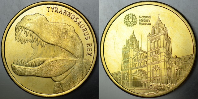 Londra Doğa Tarihi Müzesi Madalyon-tyrannosaurus Rex 30 Mm. Çil.