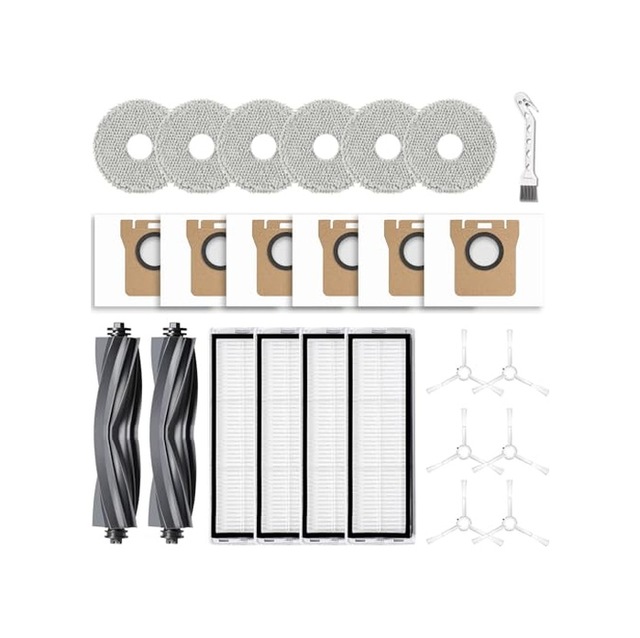 Dreame L10s Ultra/l10 Ultra İçin 24 Parçalı Yedek Parça Seti. L10s Pro Ultra Heat İçin Uygun Değildir Elektrikli Süpürge Aksesuar Seti, 2 Ana Fırça, 4 Hepa Filtre, 6 Silme Pedi, 6 Toz Torbası