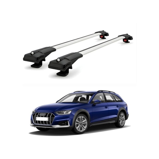Audi A4 Allroad B9 Sw 2016 2025 İçin Ara Atkı Tavan Barı , Araca Özel , Kilitlenebilir Araç Üstü Ekipman Taşıma Barı 2 Adet