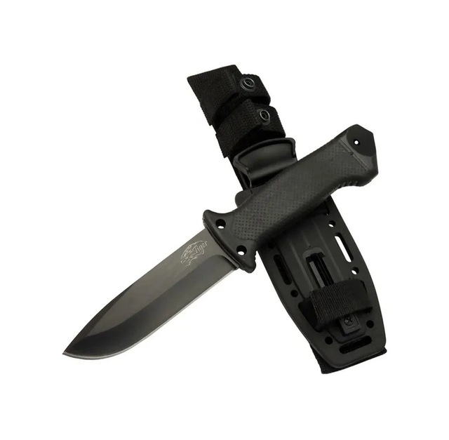 Tiger Tactical Htm 3321 A Siyah Outdoor / Survival Bıçak 27cm - Kauçuk Sap, Kılıflı, Kutulu