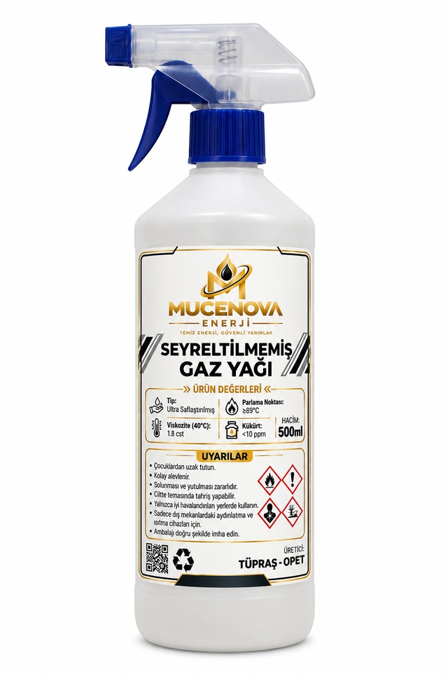 Gaz Lambası Yağı 500 Ml Sprey - Motosiklet Zincir Ve Motor Temizleme, Zift Sökücü Sprey, Gaz Lambası Yakıtı Seyreltilmemiş Gaz Lambası Yağı