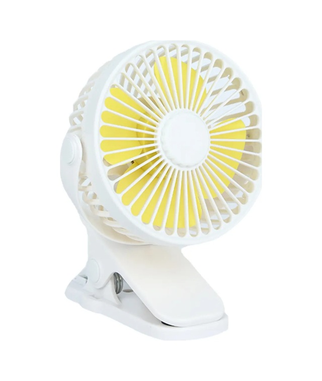 3 Kademe Şarjlı Mandallı 360 Taşınabilir Fan Vantilatör Jh-006 Beyaz