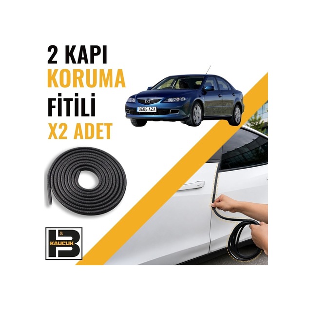 Mazda 6 2002-2007 Kapı Koruma Fitili-iki Kapı-siyah-bm1196