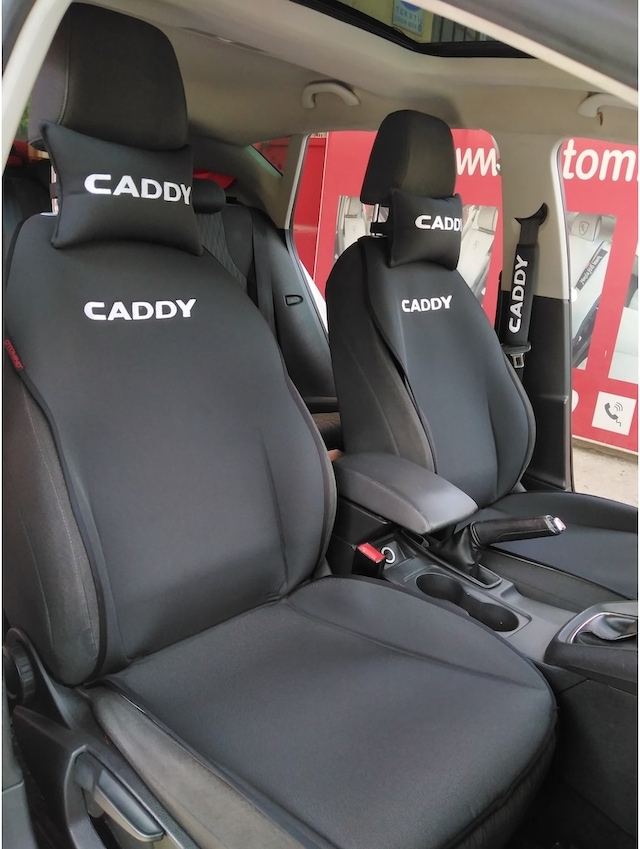 Volkswagen Caddy Nakışlı Ön Ikili Oto Koltuk Kılıfı
