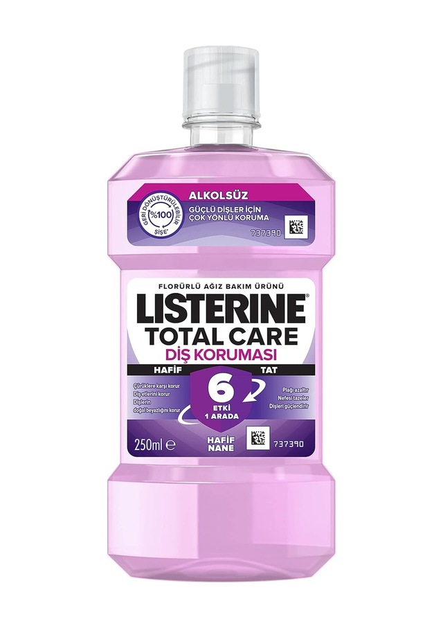 Listerine, Care, Diş Koruyucu, 6 Etkili Florürlü Ağız Bakım Ürünü, Hafif Tat, Sıfır , Nane Aromalı, 250ml Sku: Smg8690010388384