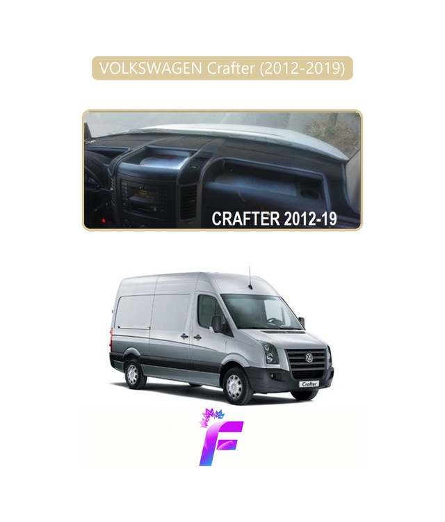 Volkswagen Crafter 2012-2019 Uyumlu Torpido Örtüsü Yansıma Önleyici Koruma Hızlı Montaj K73 Torpido Halısı