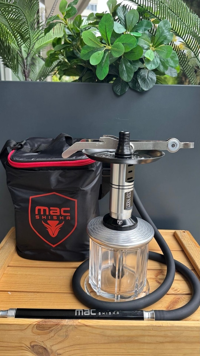 Mac Shisha Cup Next Çantalı Mini Boy Nargile Takımı Silver