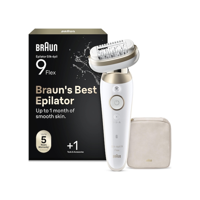Braun Silk Épil 9 Flex Epilatör, Islak Ve Kuru, Kalıcı Pürüzsüz Cilt, 9-030 3d