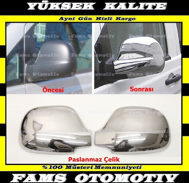 Mercedes Vito W639 Krom Ayna Kapağı 2 Prç. 2003-2010 P. Çelik